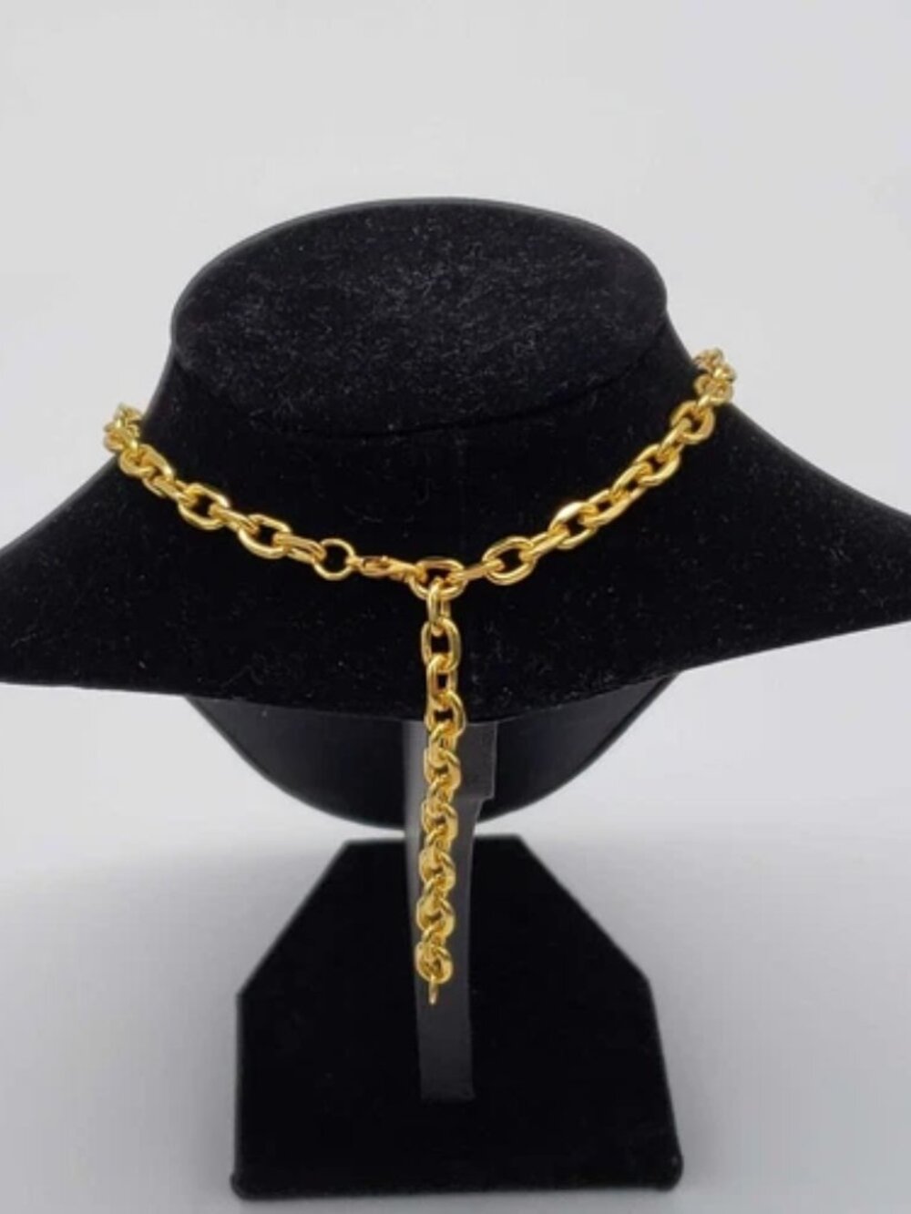 Gold-Plated Necklace with Authentic Louis Vuitton Padlock - Picture 3 of 6